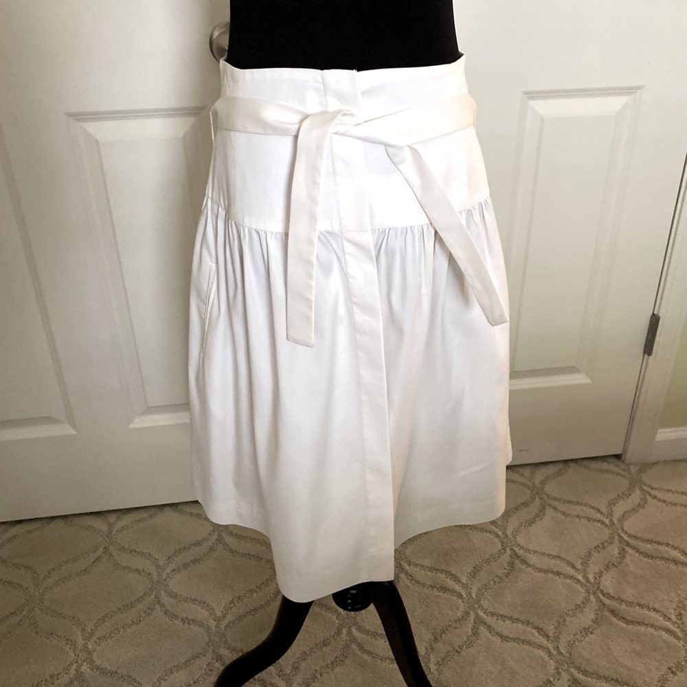 Lavia cream color cotton midi skirt